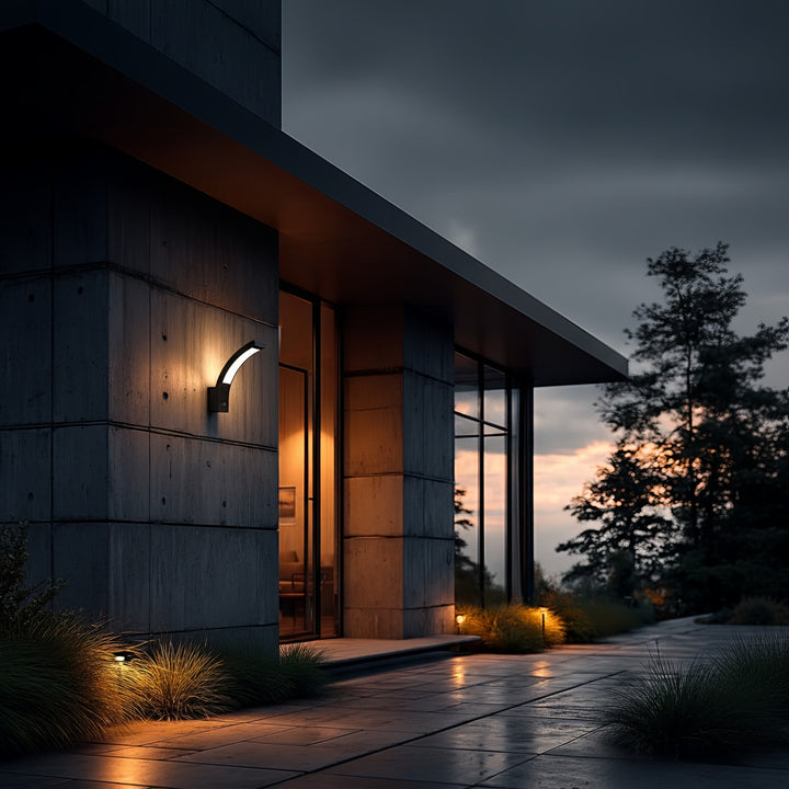 Lampe LED d'extérieur Maclean, 800 lm, IP54, 10 W, lumière blanche naturelle (4000 K), couleur noire, MCE343 B, lot de 2