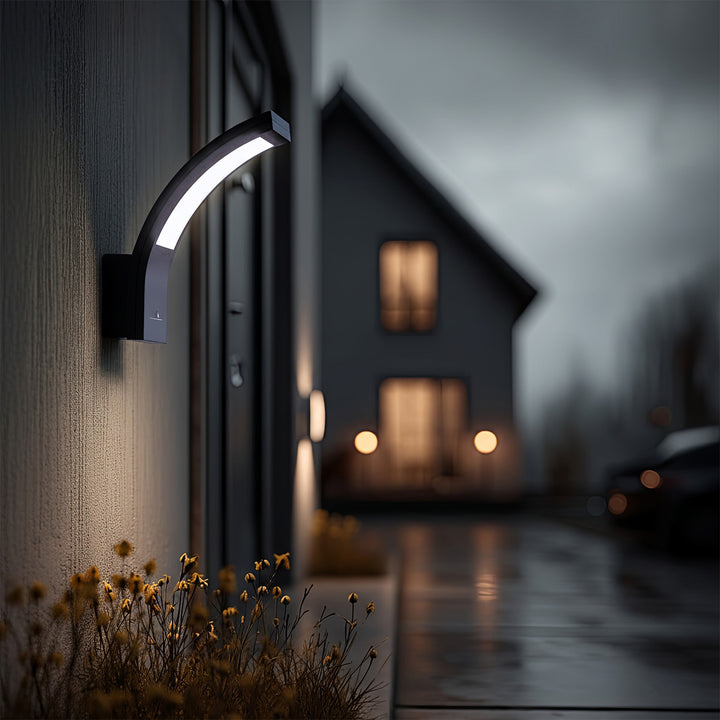 Lampe d'extérieur LED Maclean, 800 lm, 10 W, lumière blanche naturelle (4000 K), couleur grise, MCE343 GR, lot de 2