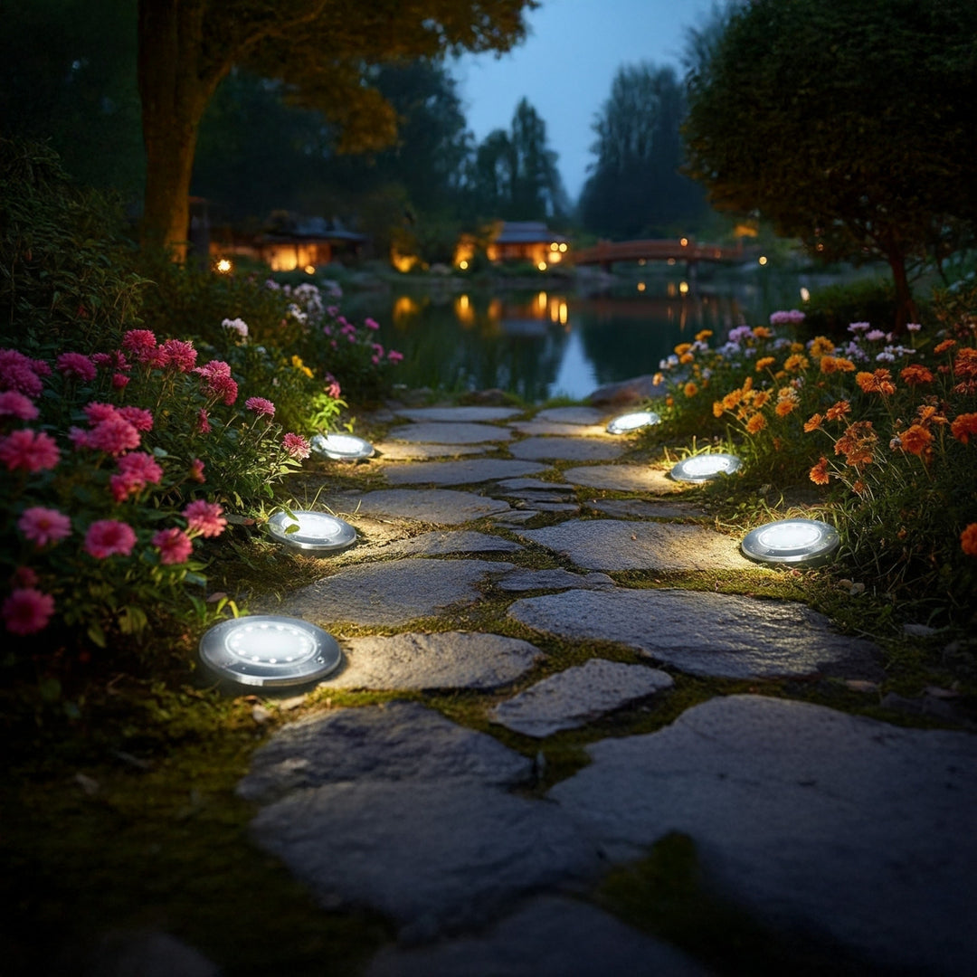 Lampe solaire LED de jardin à détection de mouvement Maclean IP44, 12 LED SMD, 4000 K, Ni-MH 600 mAh, 0,7 W, MCE318, lot de 4