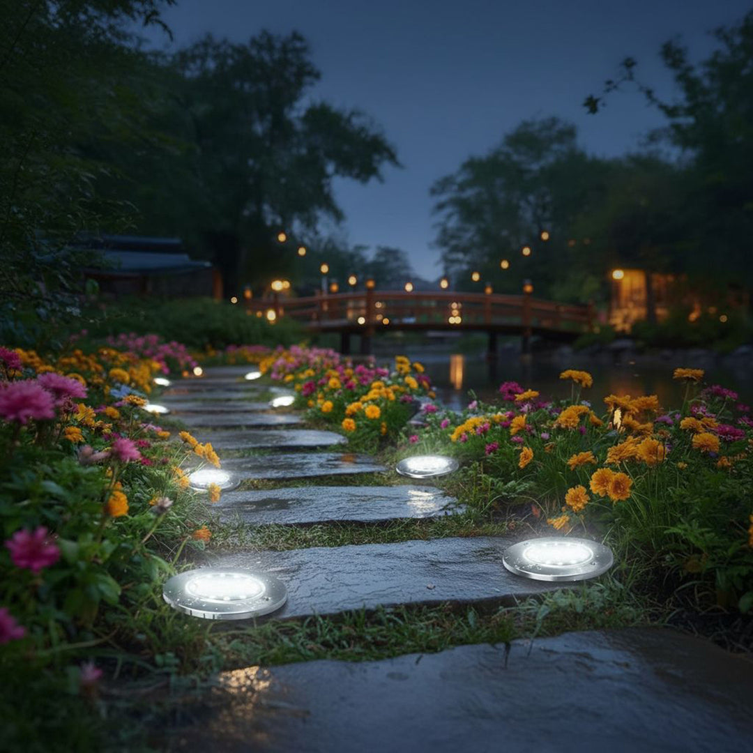Lampe solaire LED de jardin à détection de mouvement Maclean IP44, 12 LED SMD, 4000 K, Ni-MH 600 mAh, 0,7 W, MCE318, lot de 4
