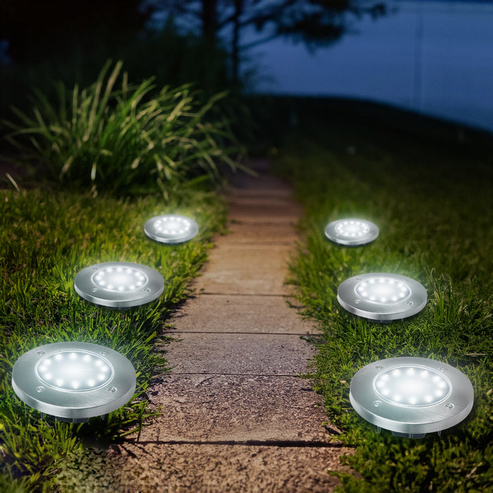 Lampe solaire LED de jardin à détection de mouvement Maclean IP44, 12 LED SMD, 4000 K, Ni-MH 600 mAh, 0,7 W, MCE318, lot de 4