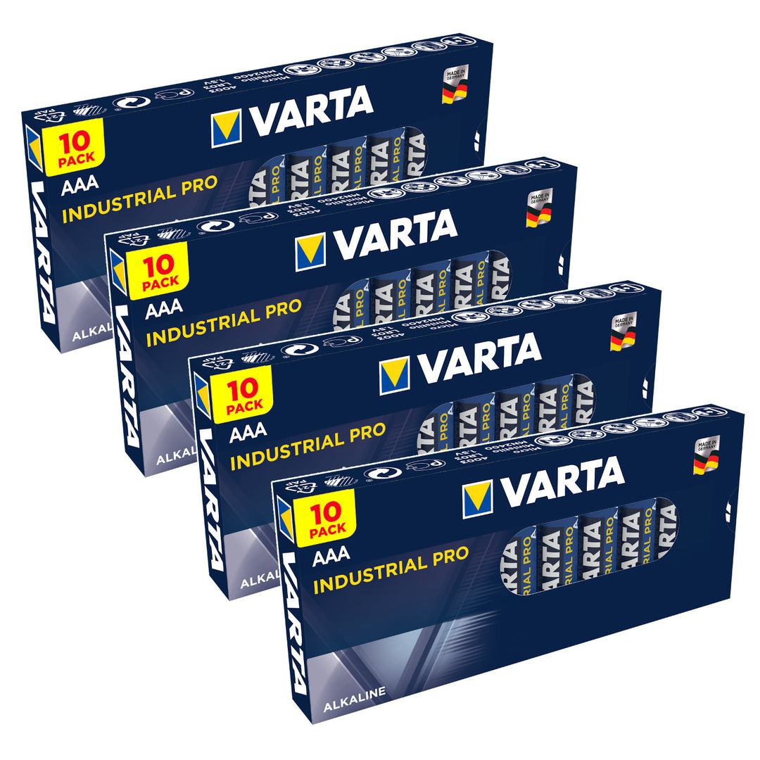 40x R-03 LR03 AAA pile alcaline Varta Industrial 4003