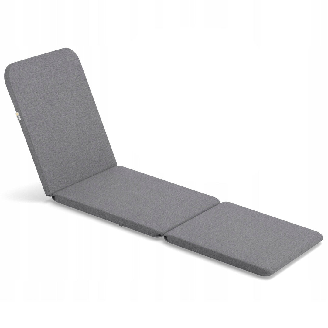 Coussin pour transat Jaipur, couleur grise, tissu S-550, dimensions 190 x 60 cm, deux systèmes de fixation, imperméable, lavable dans son intégralité, Jaipur Melange S-03