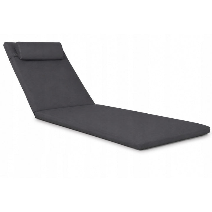 Coussin pour transat Madera, couleur gris foncé, tissu S-500, dimensions 190 x 55 cm, fixation par sangle élastique, imperméable, Madera S-49