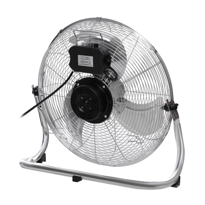 Ventilateur de sol HanksAir, puissance 80 W, 3 vitesses, en acier chromé, diamètre 40 cm, longueur du câble 1,5 m, W021