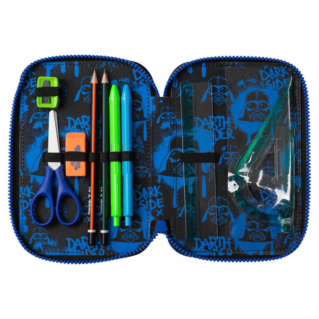 Kit scolaire Star Wars Coolpack, sac à dos Jerry à 3 compartiments (15") avec dos profilé et bretelles réglables, et trousse Jumper 3 avec accessoires