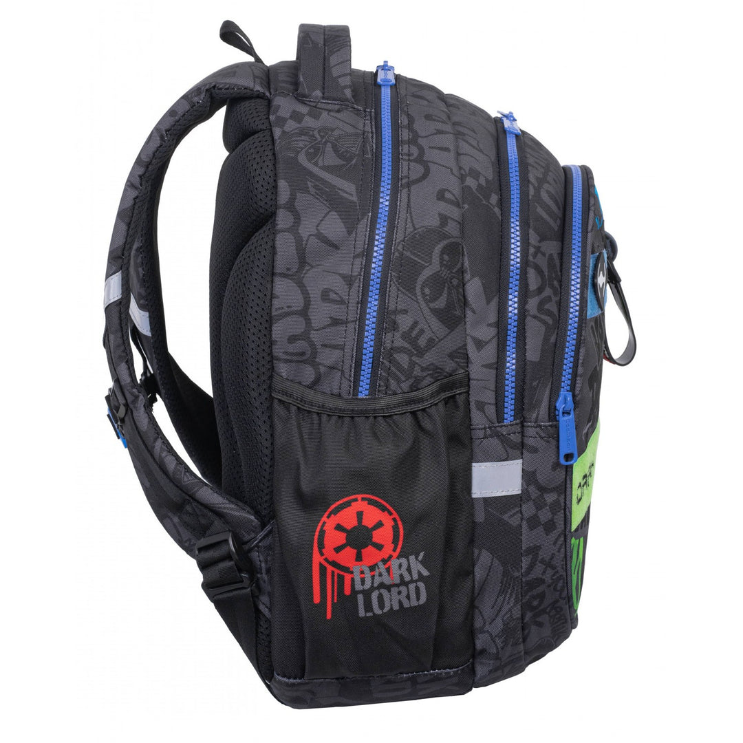 Kit scolaire Star Wars Coolpack, sac à dos Jerry à 3 compartiments (15") avec dos profilé et bretelles réglables, et trousse Jumper 3 avec accessoires