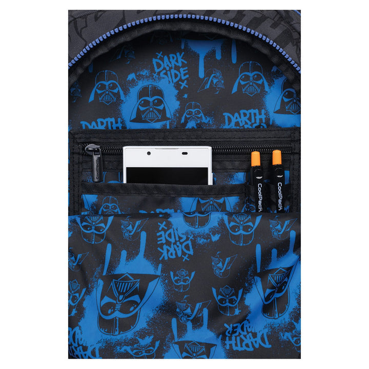 Kit scolaire Star Wars Coolpack, sac à dos Jerry à 3 compartiments (15") avec dos profilé et bretelles réglables, et trousse Jumper 3 avec accessoires
