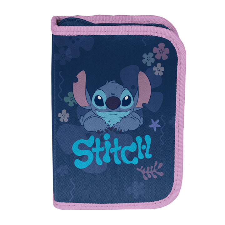 Ensemble scolaire Stitch Paso, sac à dos à deux compartiments, avec éléments réfléchissants et dos rigide, trousse vide avec poignées pour ranger les fournitures, sac à chaussures pouvant être porté sur le dos, DS26XX