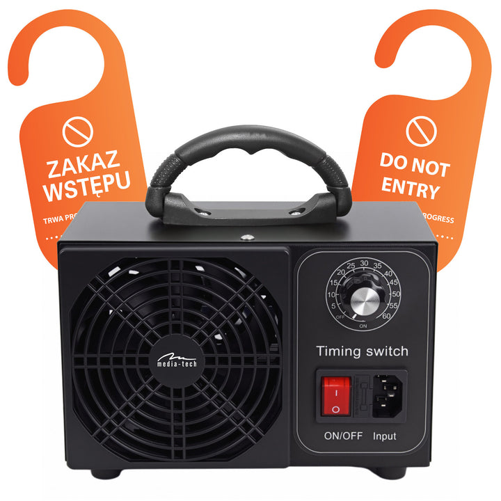 Ozonateur professionnel pour la désinfection et la purification de l'air, Mediatech, Débit d'ozone : 60 000 mg/h, minuterie, Puissance : 140 W, boîtier métallique