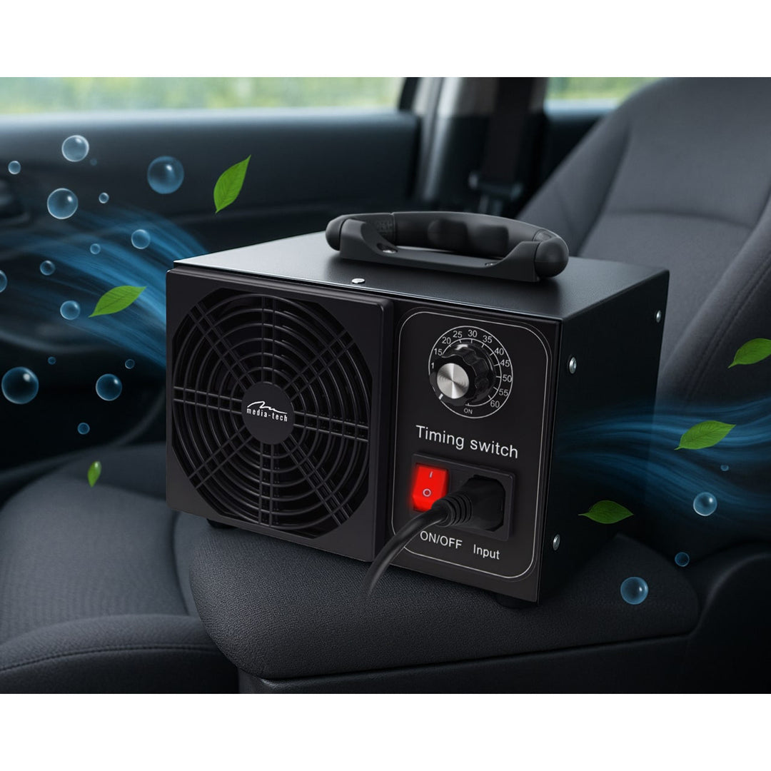 Ozonateur professionnel pour la désinfection et la purification de l'air, Mediatech, Débit d'ozone : 60 000 mg/h, minuterie, Puissance : 140 W, boîtier métallique