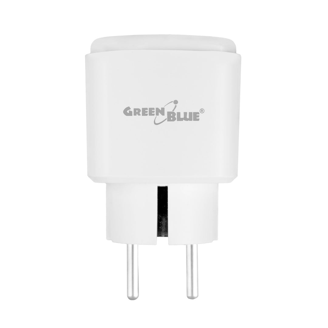 Prise WiFi GreenBlue à commande à distance, compatible Android/iOS/Alexa/Google Home, minuterie, wattmètre, max. 16 A/3 840 W, GB735 W, lot de 2