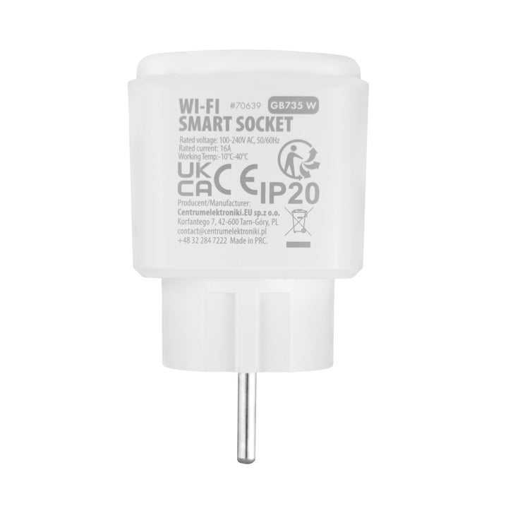 Prise WiFi GreenBlue à commande à distance, compatible Android/iOS/Alexa/Google Home, minuterie, wattmètre, max. 16 A/3 840 W, GB735 W, lot de 2