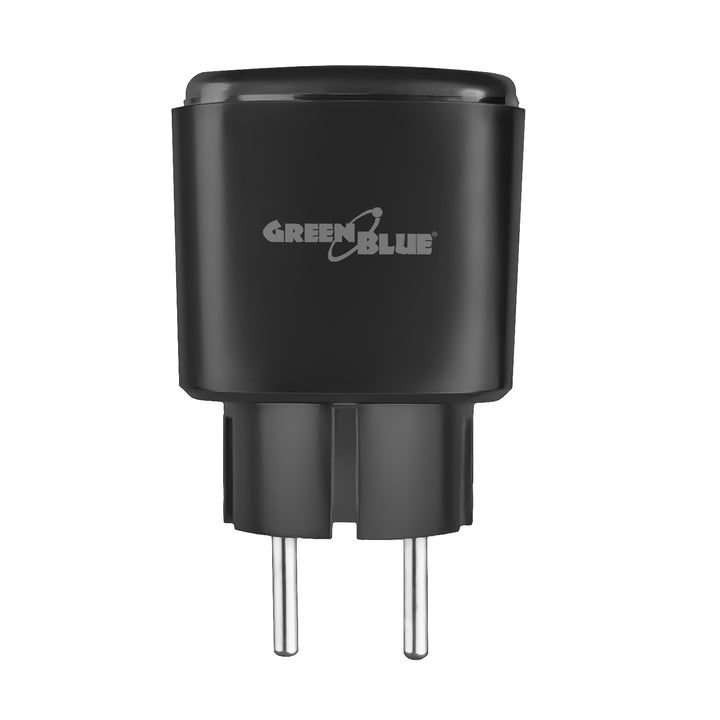 Prise WiFi GreenBlue à commande à distance, compatible Android/iOS/Alexa/Google Home, minuterie, wattmètre, max. 16 A/3 840 W, GB735 B, lot de 2
