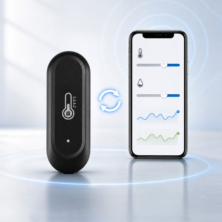 Capteur extérieur de température et d'humidité WiFi GreenBlue, Android/iOS, 3,0 V CC, LR03 x 2, IP65, GB741, lot de 2