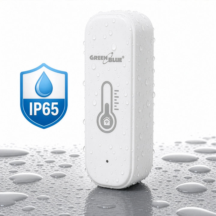 Capteur de température et d'humidité Wi-Fi GreenBlue, compatible Android/iOS/Alexa/Google Home, 3,0 V CC, LR03 x 2, GB737, lot de 2
