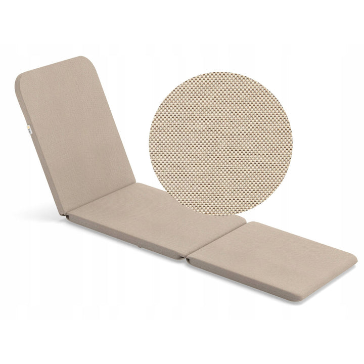 Coussin pour transat Jaipur, couleur beige, tissu S-550 mélangé, dimensions 190 x 60 cm, deux systèmes de fixation, imperméable, lavable dans son intégralité, mélangé S-21, 2 pièces