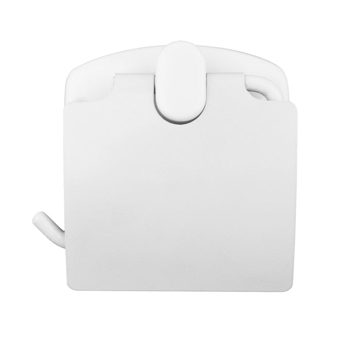 Porte-papier toilette avec clapet/cache, blanc, ABJ