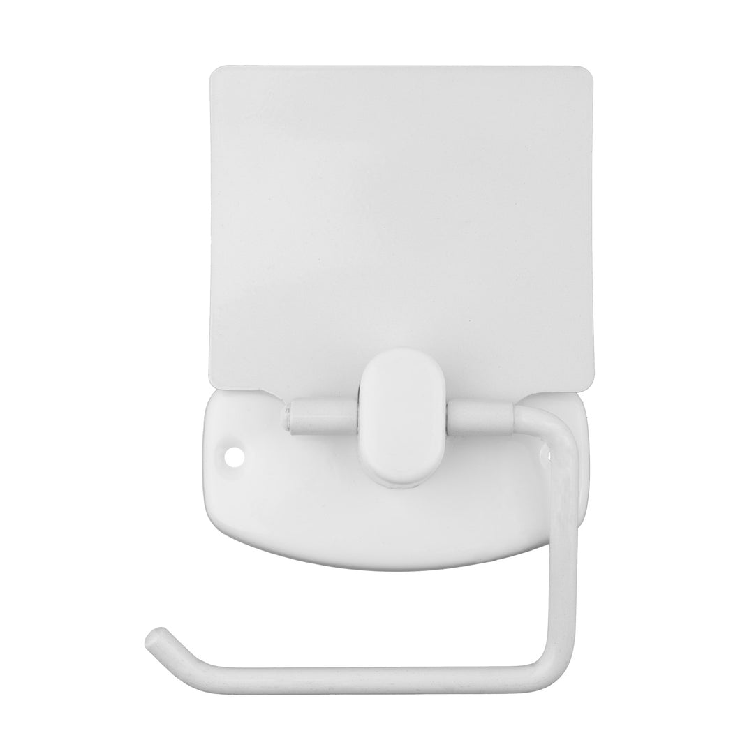 Porte-papier toilette avec clapet/cache, blanc, ABJ