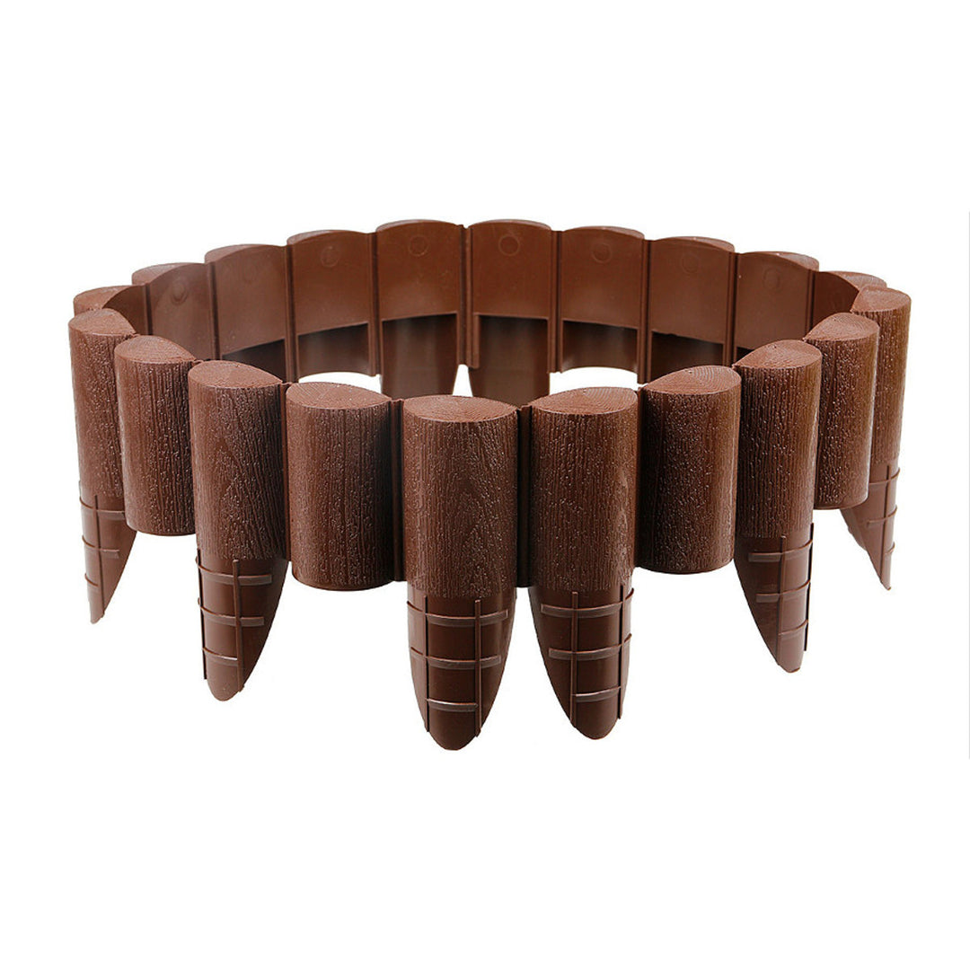 Palissade de jardin Cellfast, aspect bois, résistante au gel, longueur 14,4 m, couleur marron, 34-031