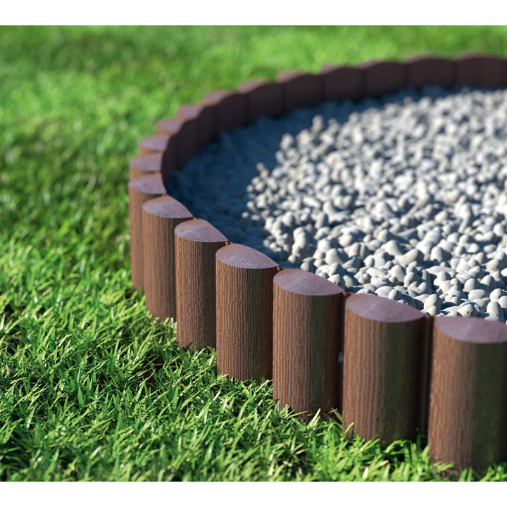 Palissade de jardin Cellfast, aspect bois, résistante au gel, longueur 14,4 m, couleur marron, 34-031