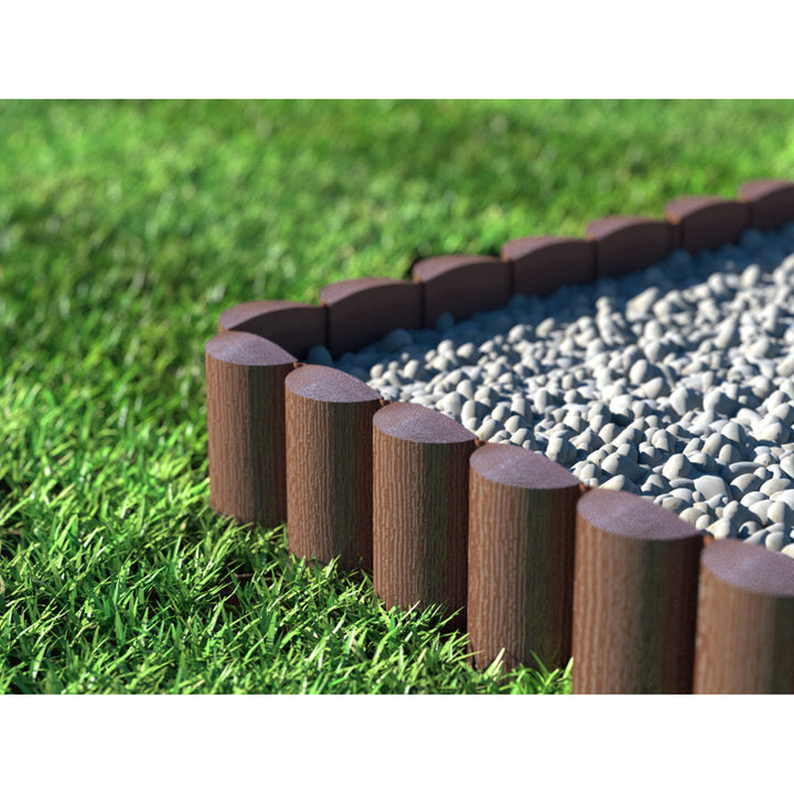 Palissade de jardin Cellfast, aspect bois, résistante au gel, longueur 21,6 m, couleur marron, 34-031