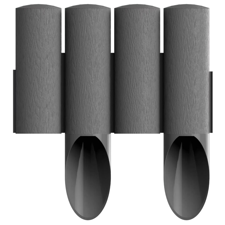 Palissade de jardin Cellfast, aspect bois, résistante au gel, longueur 20,7 m, couleur graphite, 34-044