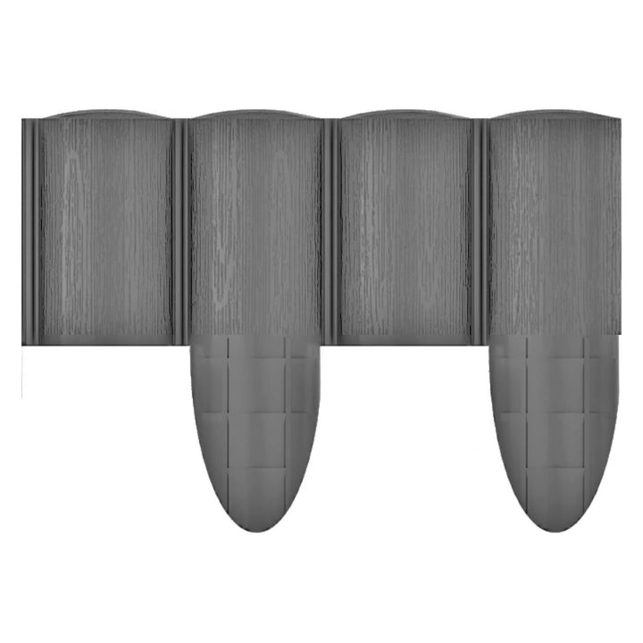 Palissade de jardin Cellfast, aspect bois, résistante au gel, longueur 14,4 m, couleur graphite, 34-054