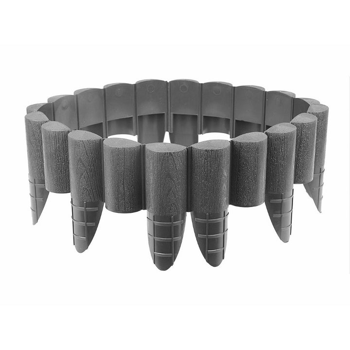 Palissade de jardin Cellfast, aspect bois, résistante au gel, longueur 14,4 m, couleur graphite, 34-054