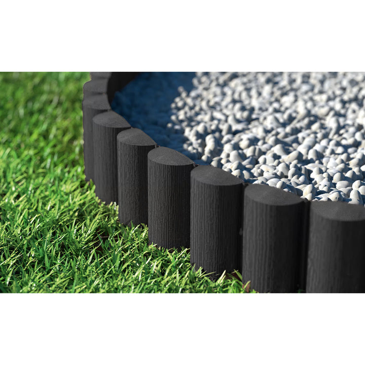 Palissade de jardin Cellfast, aspect bois, résistante au gel, longueur 21,6 m, couleur anthracite, 34-032