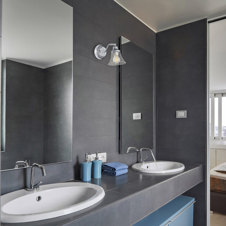 Applique de salle de bains RABALUX ANTOINE 3207 E14 IP44, lot de 2