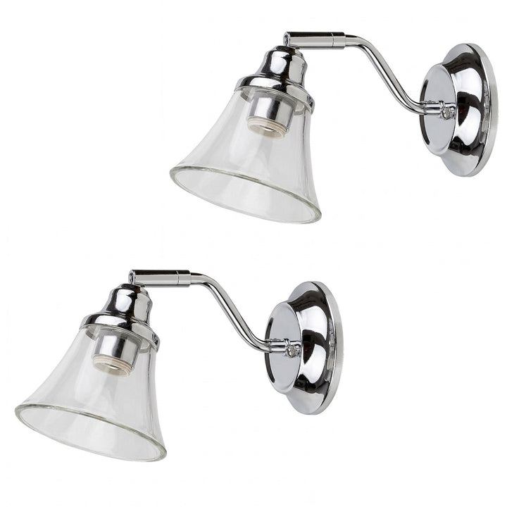 Applique de salle de bains RABALUX ANTOINE 3207 E14 IP44, lot de 2