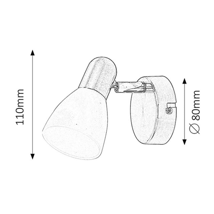 Lampe Soma Spot E14, max. 40 W, chrome satiné, opale, 6301, 2 pièces