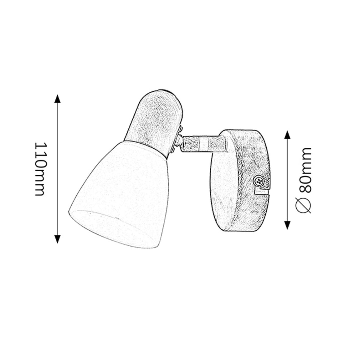 Lampe Soma Spot E14, 40 W max., bronze antique 6591, 2 pièces