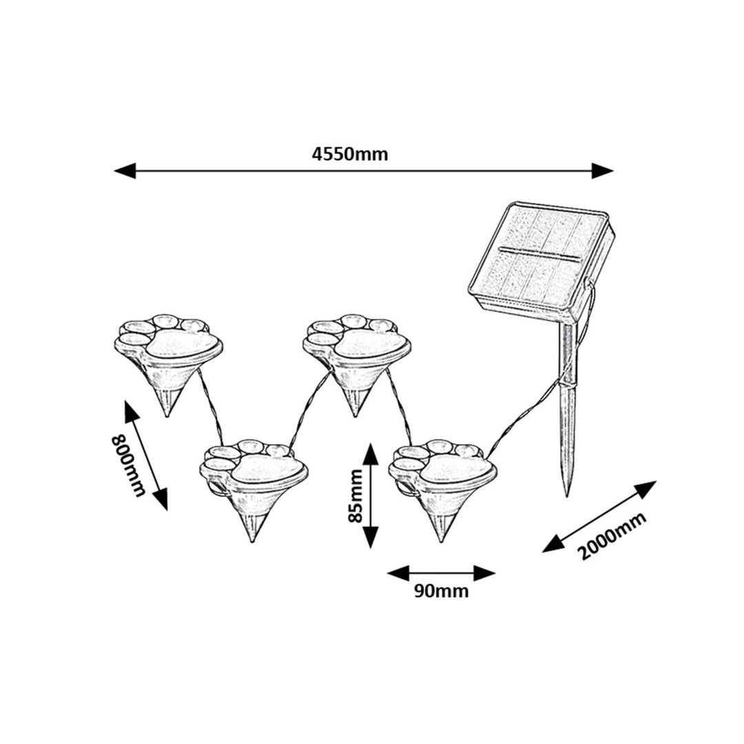 Lampes solaires Rabalux, 2 lots, LED, IP44, batterie 600 mAh, Wigry