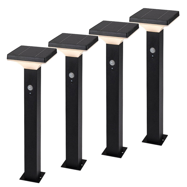 Lampe Rabalux, d'extérieur, solaire, sur pied, LED 4 W, IP44, noire, Geleen, 4 pièces