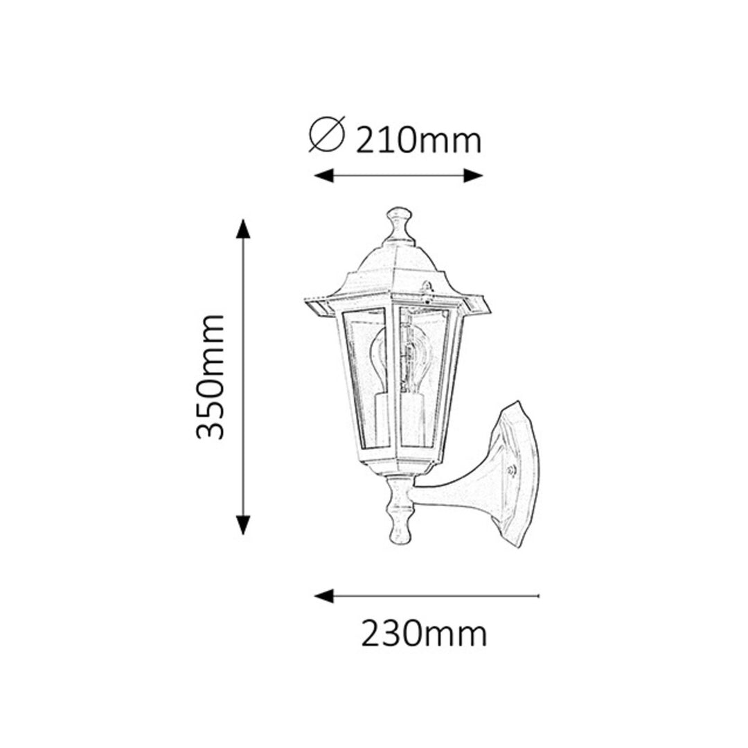 Applique murale Rabalux, d'extérieur, IP43, E27, 60 W max., blanche, Velence, lot de 2