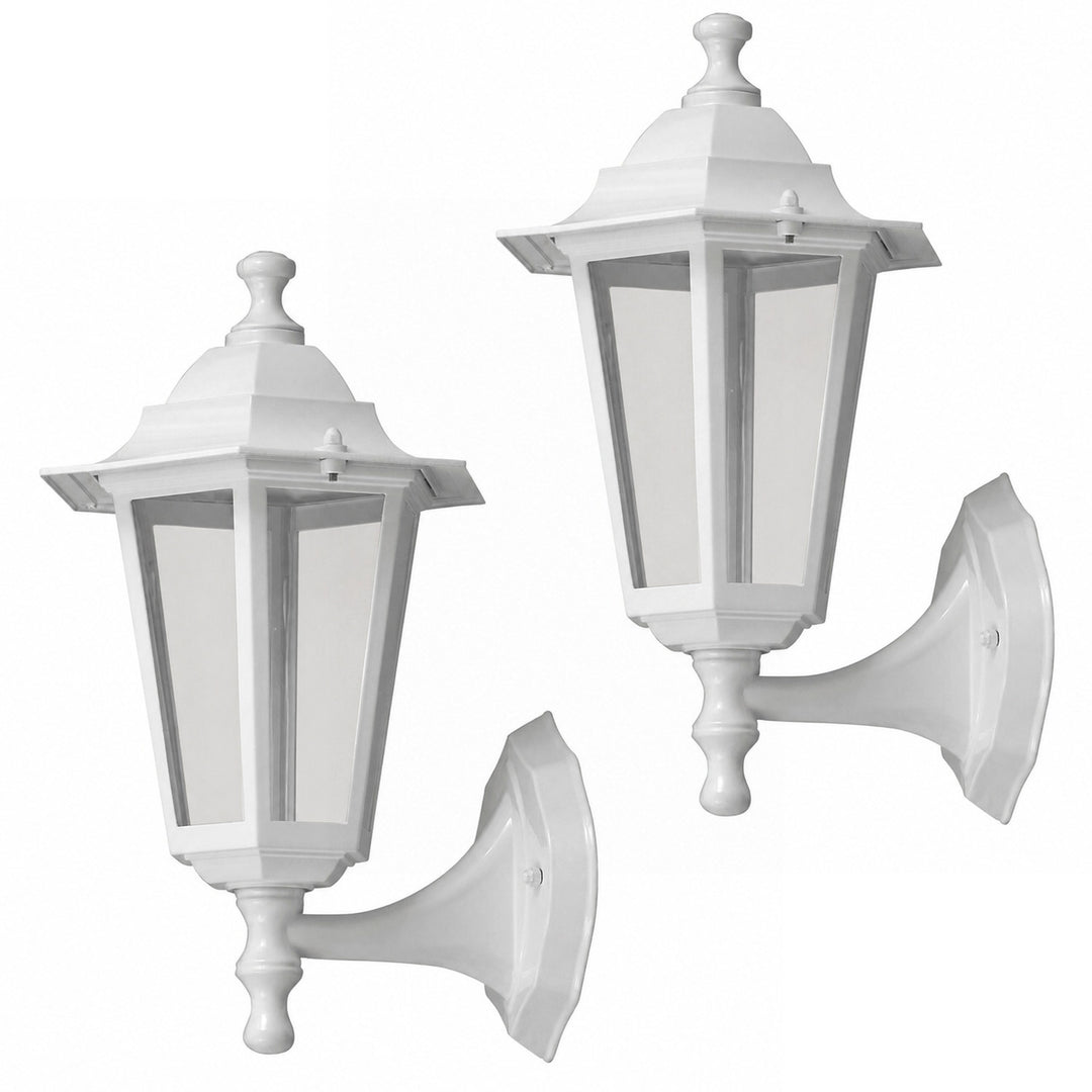 Applique murale Rabalux, d'extérieur, IP43, E27, 60 W max., blanche, Velence, lot de 2