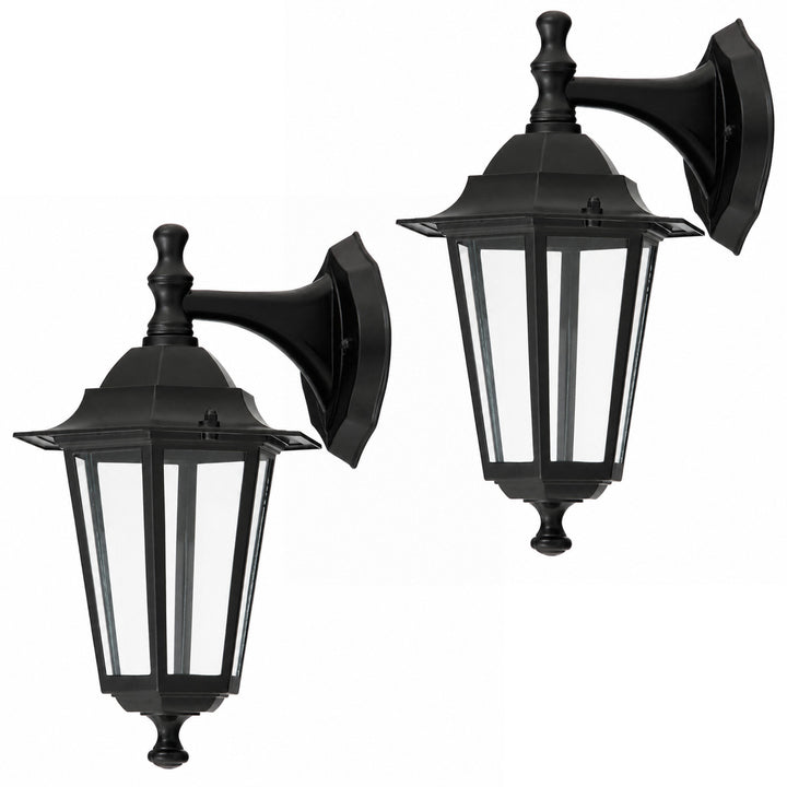 Applique murale Rabalux, d'extérieur, IP43, E27, 60 W max., noire, Velence, lot de 2