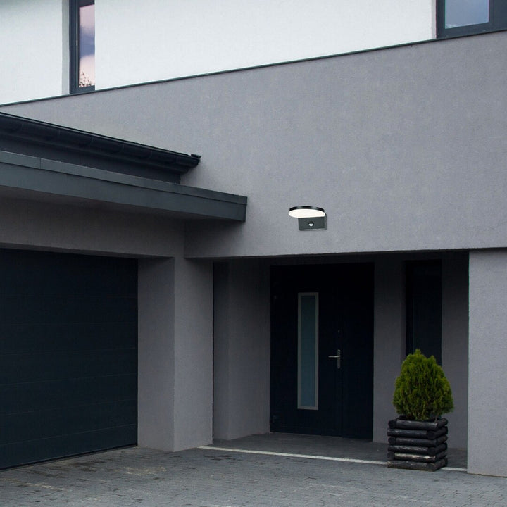 Applique murale d'extérieur Rabalux, détecteur de mouvement, 9 W, noire, Batida, lot de 2
