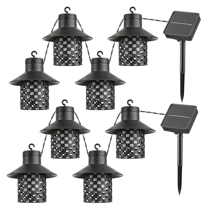 Lampes solaires Rabalux, 4 luminaires, d'extérieur, IP44, noires, Ximpu, 2 lots
