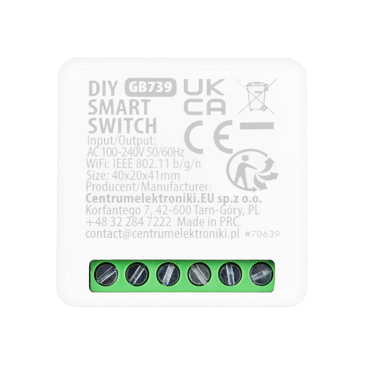 Relais Wi-Fi encastrable GreenBlue, compatible Android/iOS/Alexa/Google Home, 100-240 V CA, 50/60 Hz, 16 A max., pour LED 150 W, GB739, lot de 3