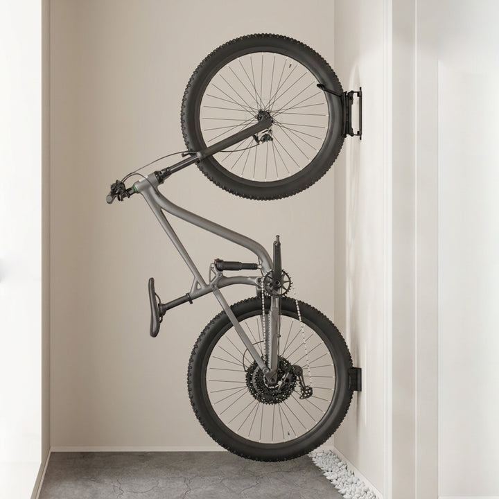 Support mural pour vélos Maclean, charge maximale de 35 kg, angle d'inclinaison réglable, acier, MC-171, lot de 2