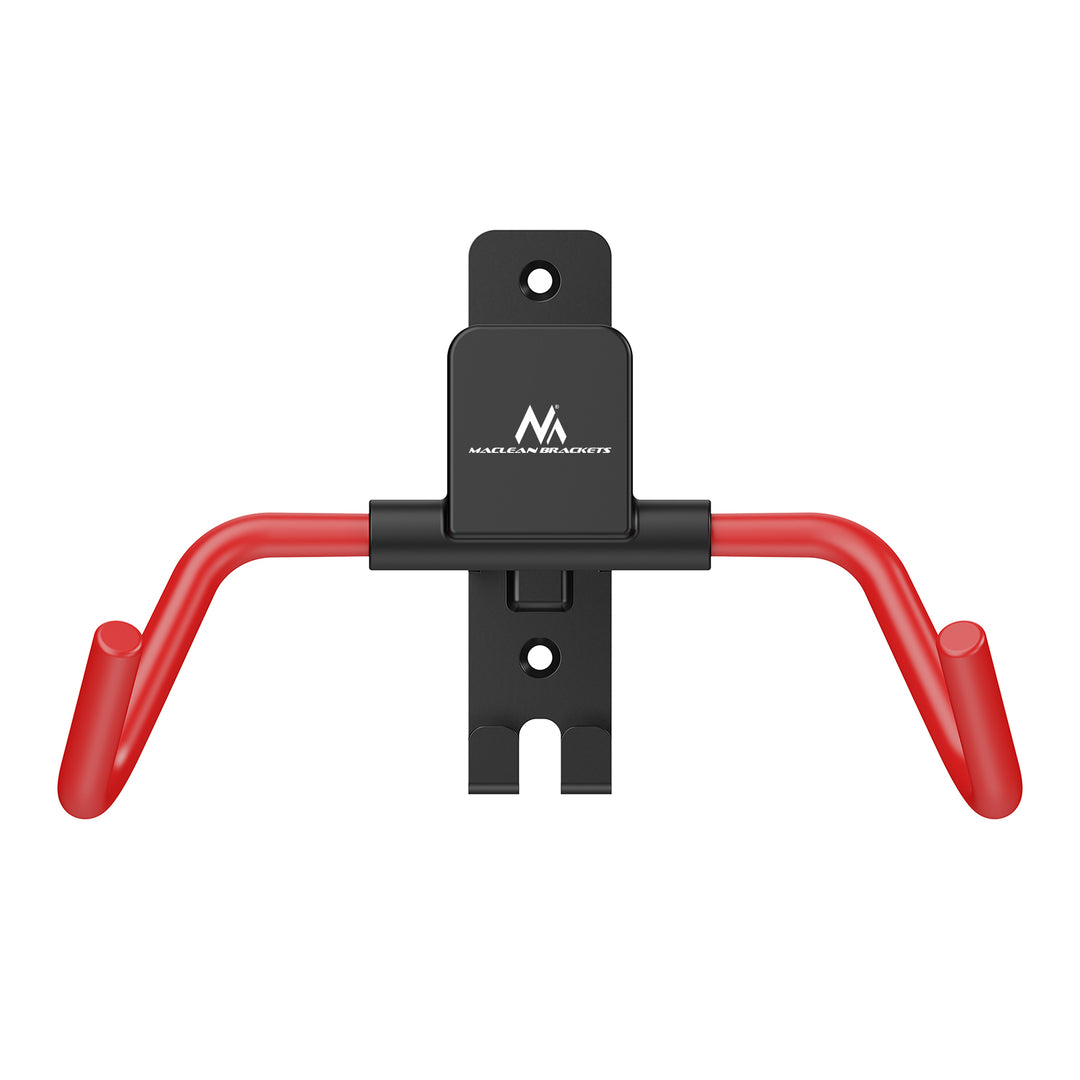 Support mural pour vélos Maclean, horizontal, en acier, charge maximale 30 kg, angle réglable, MC-172, lot de 4