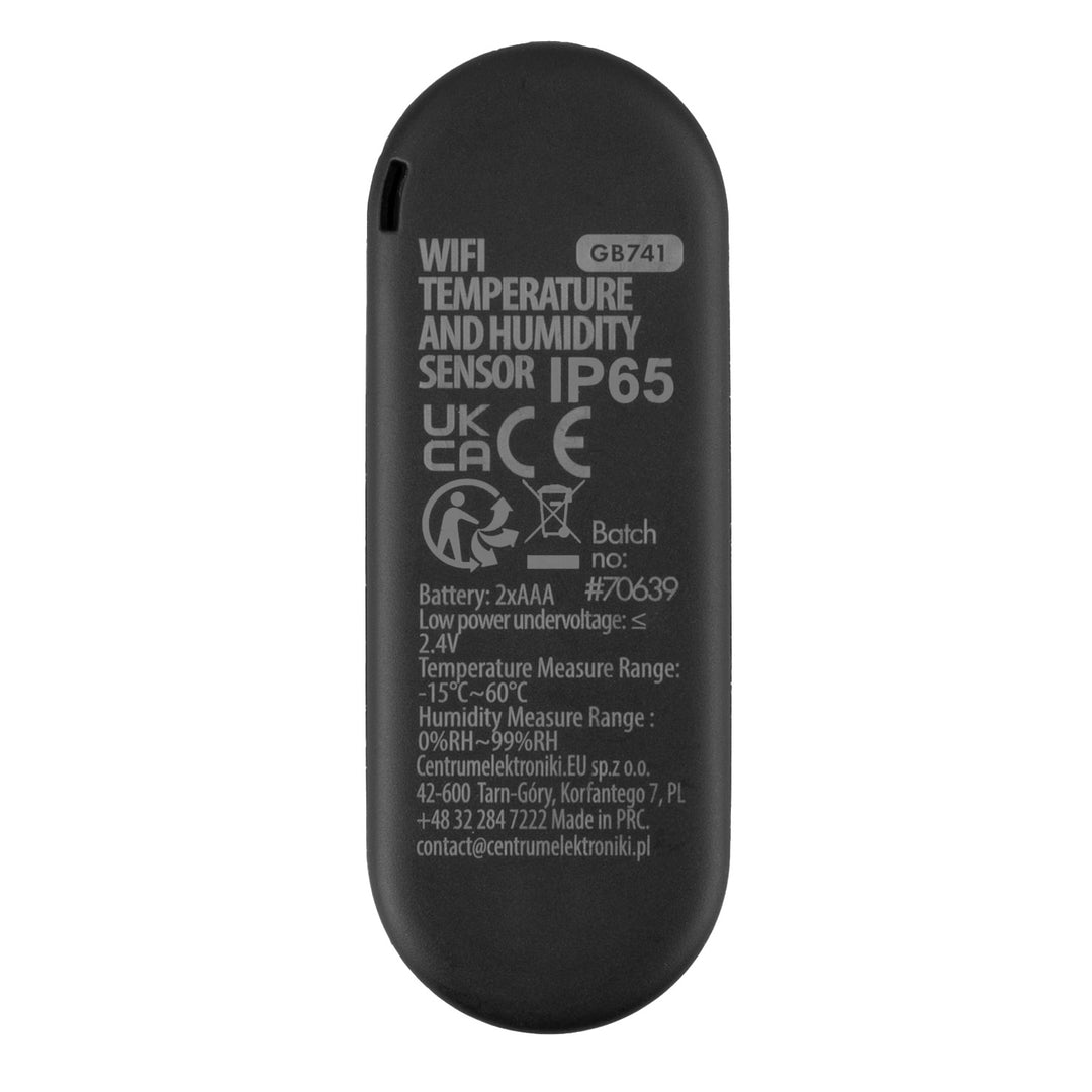 Capteur externe de température et d'humidité WiFi GreenBlue, Android/iOS, 3,0 V CC, LR03x2, IP65, GB741 + 2 piles alcalines R-03 LR03 AAA Varta Industrial 4003