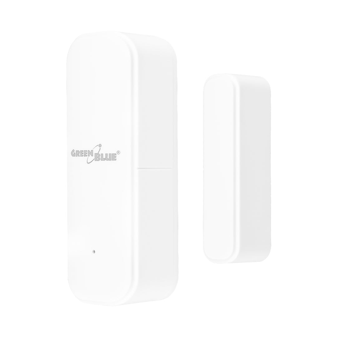 Contacteur sans fil / capteur d'ouverture Wi-Fi GreenBlue, Android/iOS, pour portes / fenêtres, 3,0 V CC, LR03x2, GB479, lot de 2 pièces  + 4 piles alcalines AAA Varta Industrial 4003