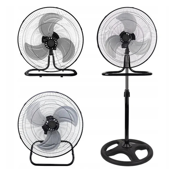 Ventilateur sur pied LTC, 18", couleur noire, hauteur réglable, puissance 50 W, LXWT04C
