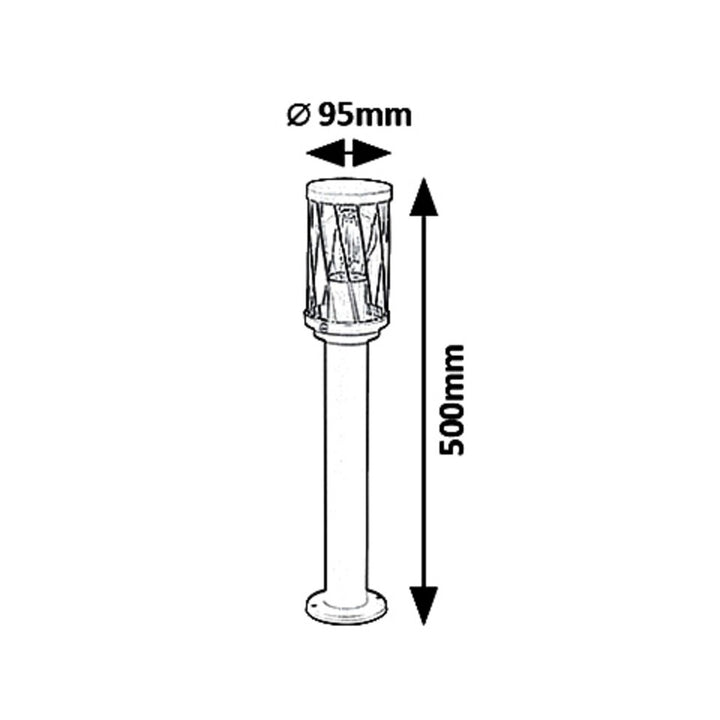 Lampe de jardin sur pied Rabalux Budapest, IP44, couleur marron, culot E27, 40 W max., 8889