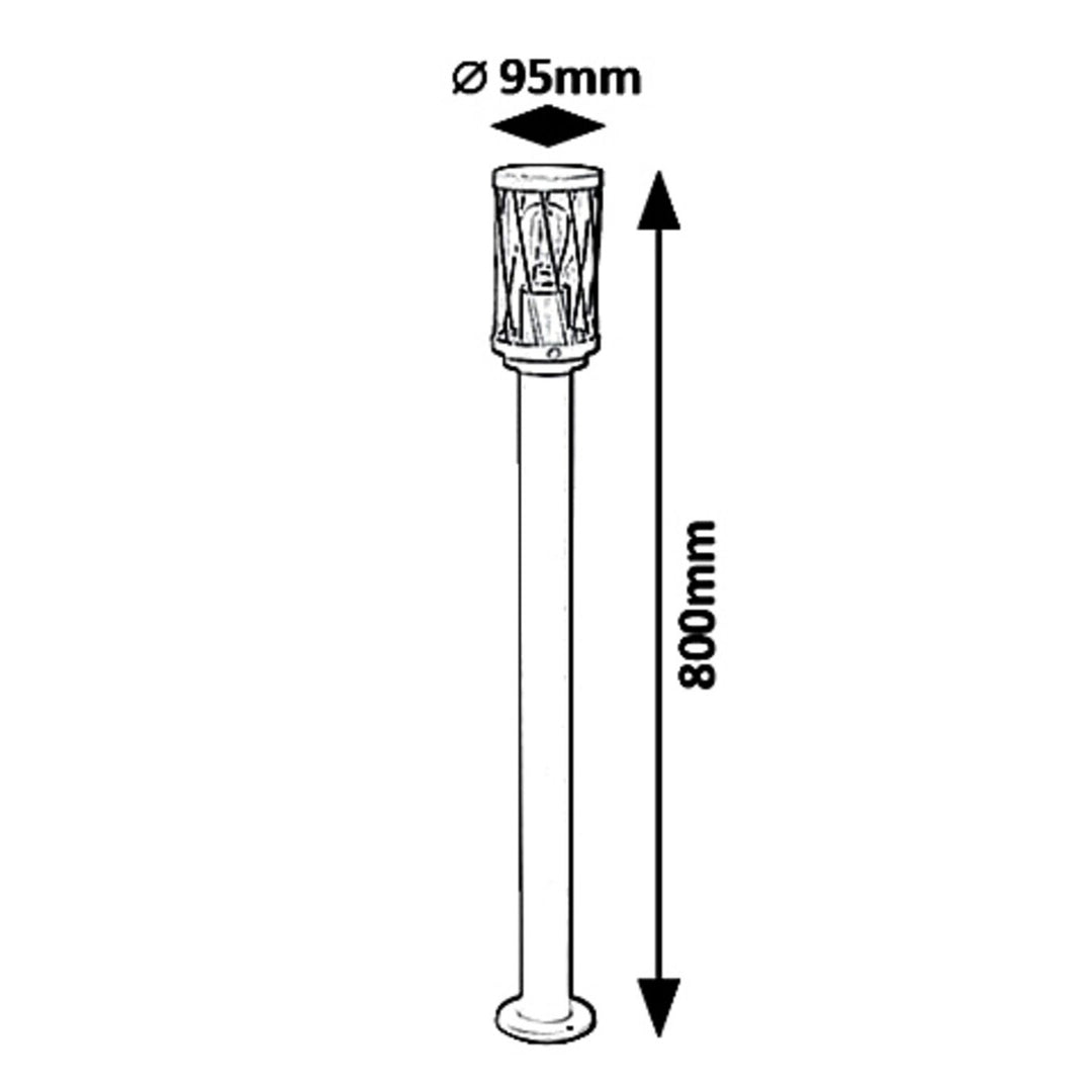 Lampe de jardin sur pied Rabalux Budapest, IP44, couleur marron, culot E27, max. 40 W, 8890