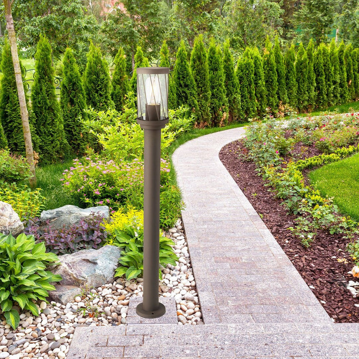 Lampe de jardin sur pied Rabalux Budapest, IP44, couleur marron, culot E27, max. 40 W, 8890